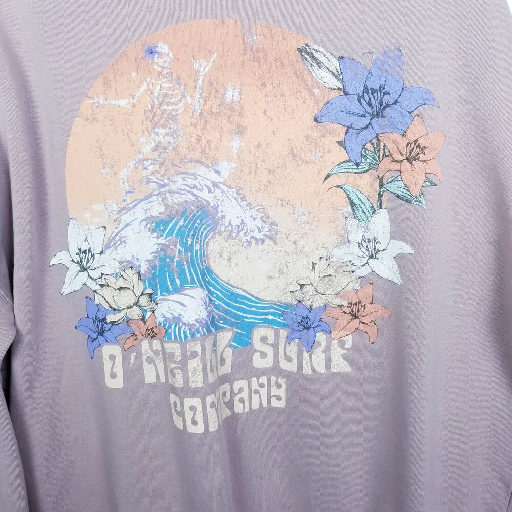 O'NEILL CHOICE Pullover Sweatshirt Crewneck Cotton Big Wave Graphic - Medium - Picture 6 of 10